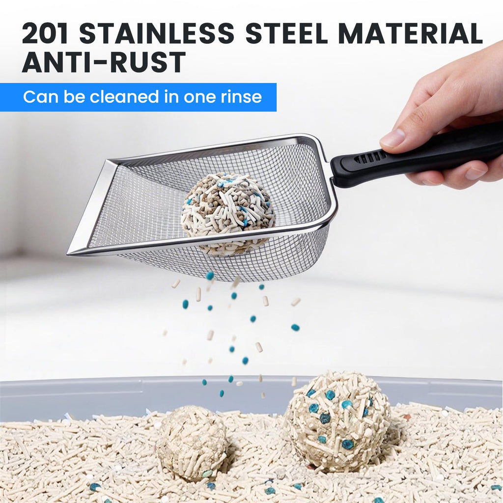 Stainless Steel Mesh Cat Litter Scoop 2.8mm Hole A195142