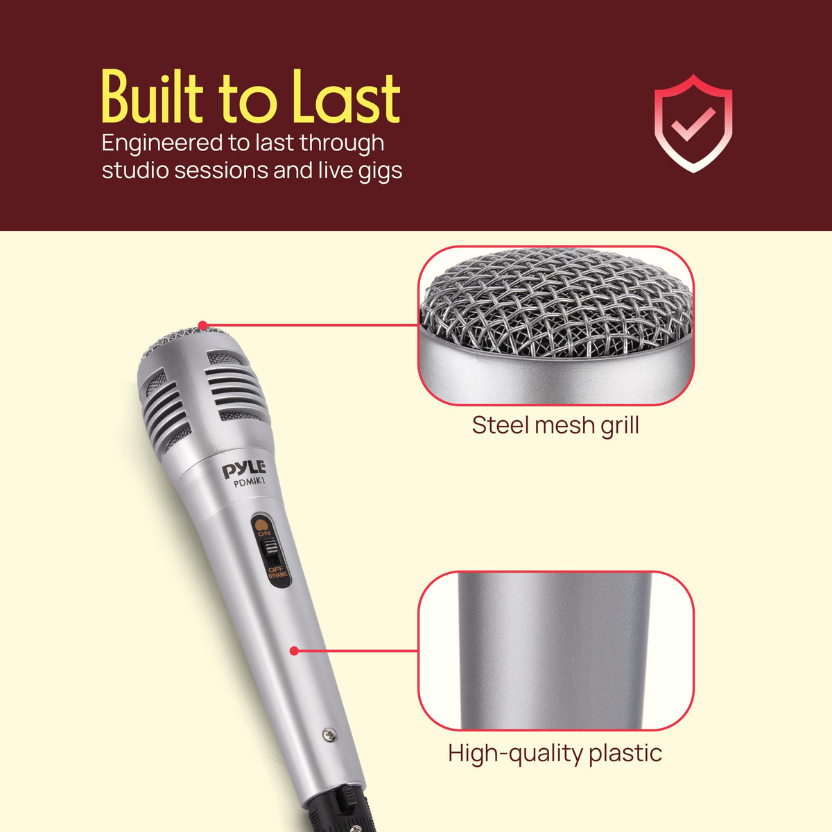 Wired Dynamic Handheld Microphone with XLR Cable Y8149