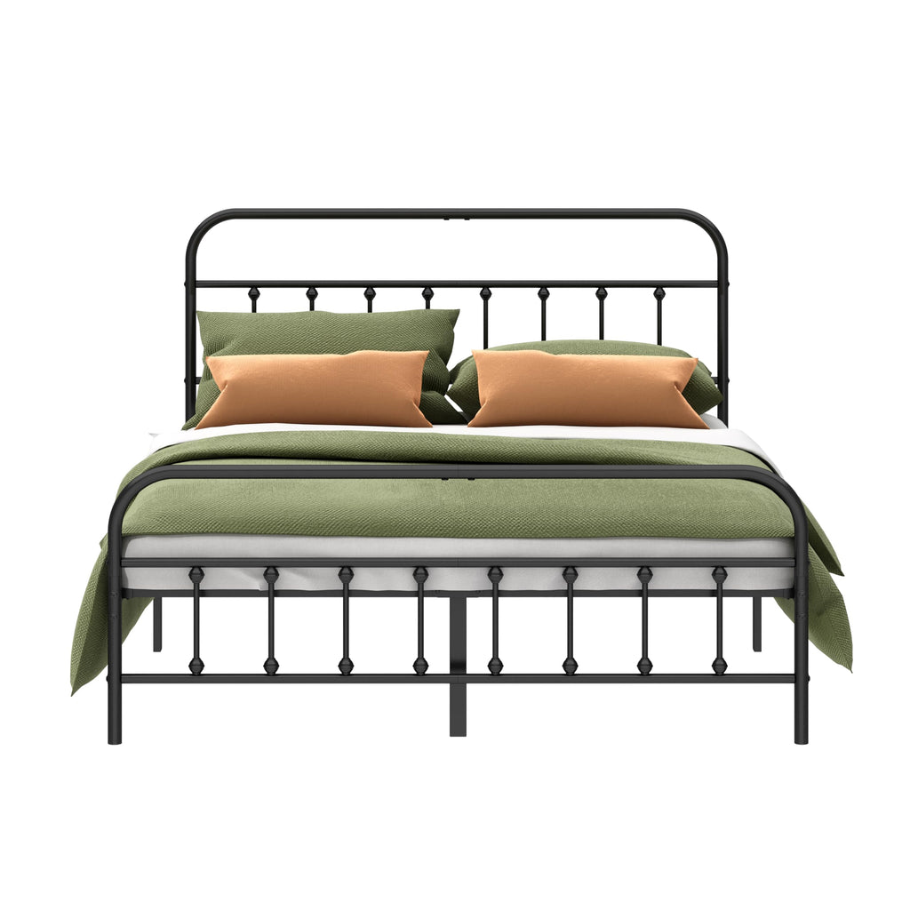 Queen Size Black Metal Bed Frame I762