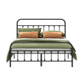 Queen Size Black Metal Bed Frame I762