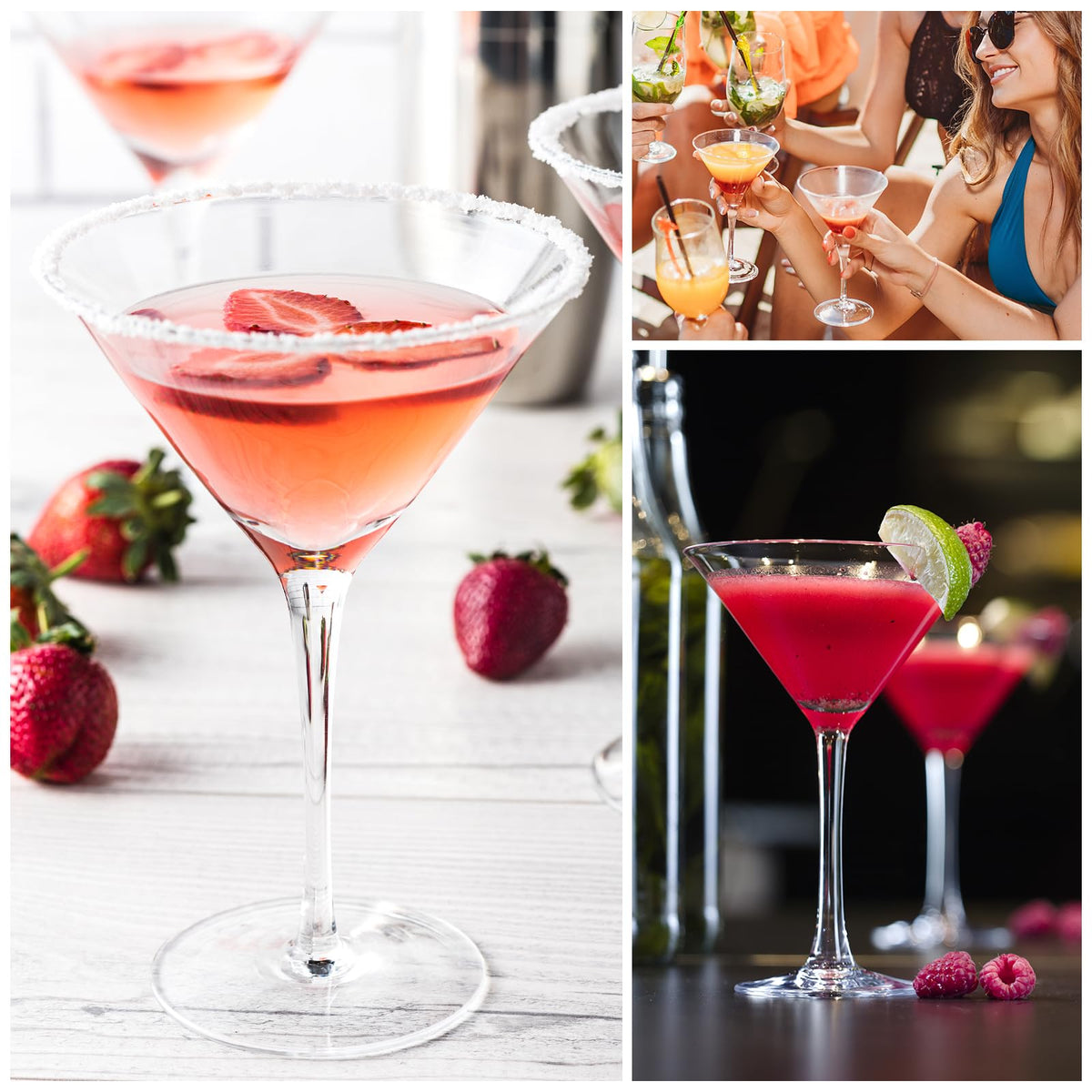 10 oz Plastic Martini Glasses Set of 12 Z684
