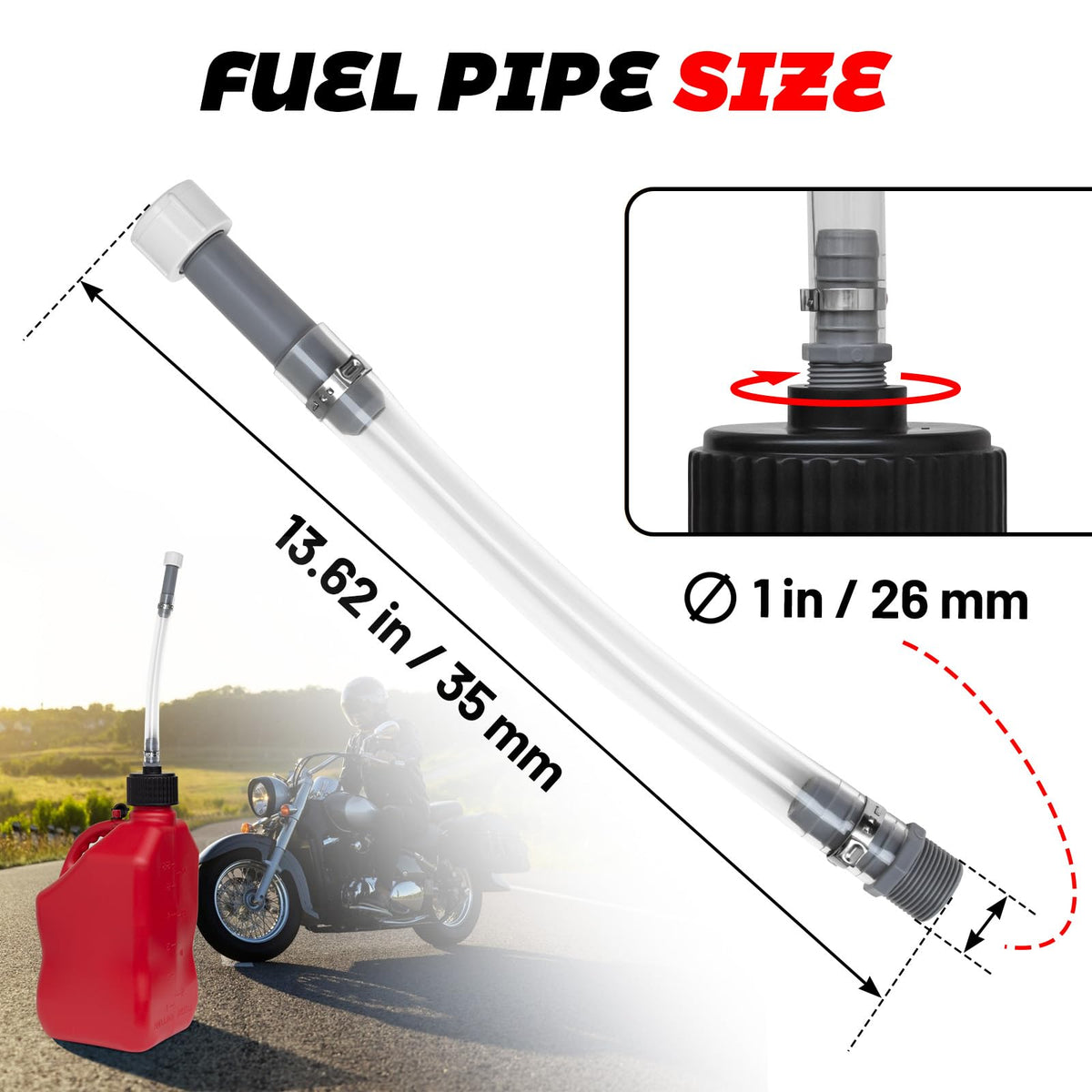 2 PCS 5 Gal Gas Can Hose P953624