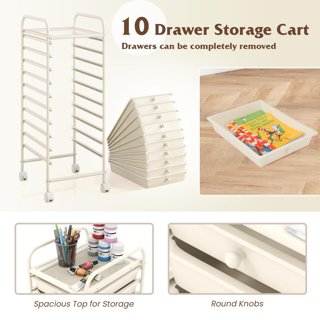 10 Drawer Storage Cart U190062
