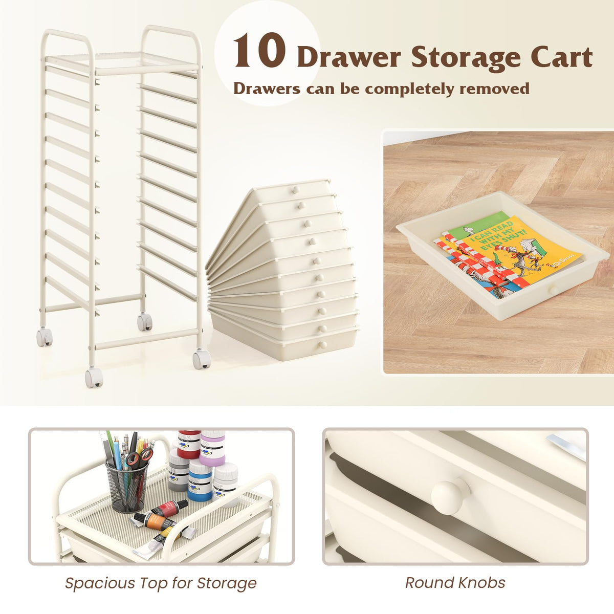10 Drawer Storage Cart U190062