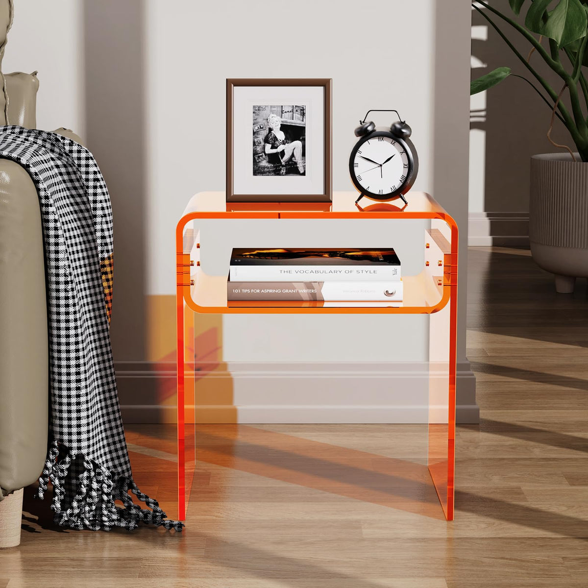 Clear Acrylic 2-Tier End Table D26046