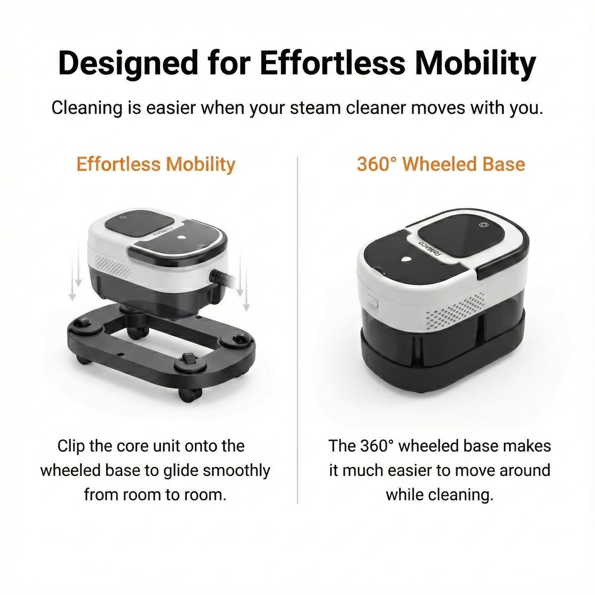 2-in-1 Steam Cleaner & Steam Mop with 1.6L Tank, 15s Heat Up, 16-Piece Kit G880570