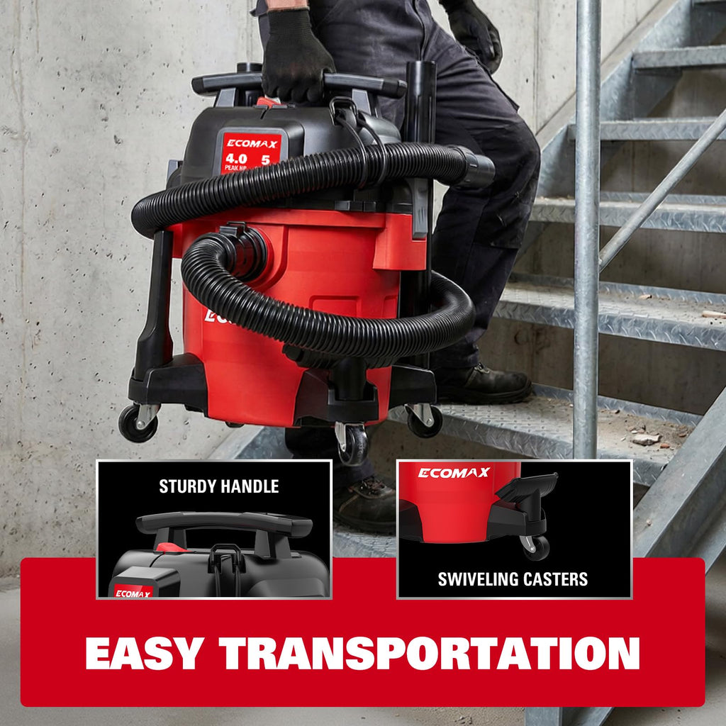 Ultra Quiet Wet and Dry 5 Gallon 4 HP Shop Vacuum P517