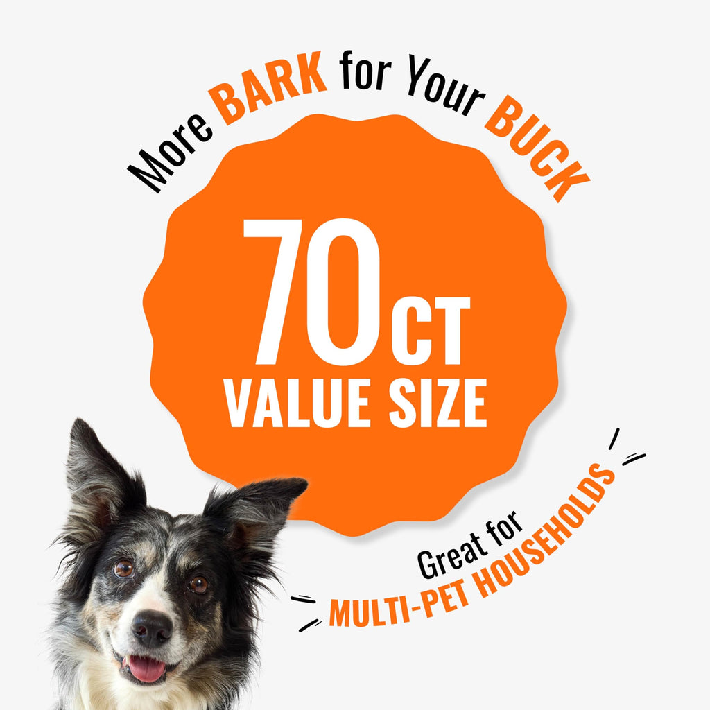 Long-Lasting Dog Treat with Real Protein, 70 Count D78108