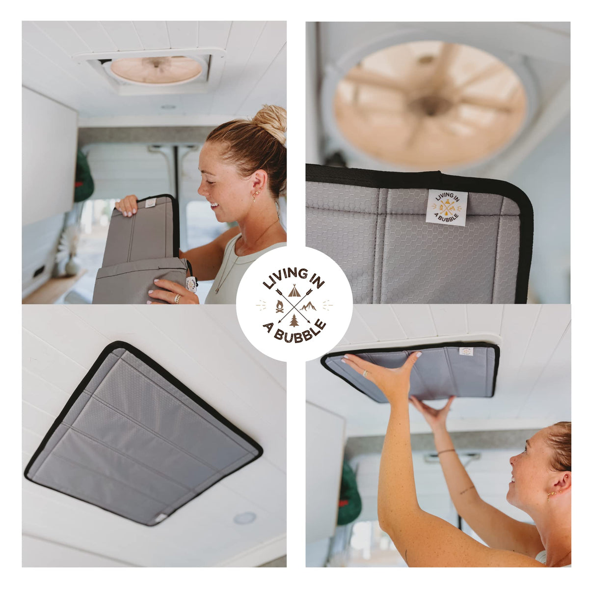 Magnetic Insulated Roof Vent Sun Cover 16.5" x 16.5" White Q18286