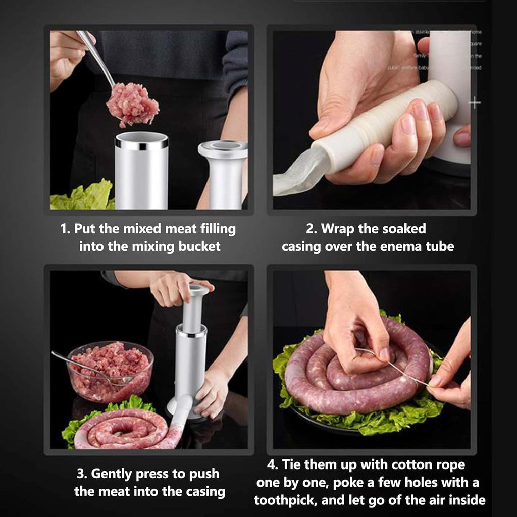 2 in 1 Vertical Sausage Stuffer with 2 Tubes B24796