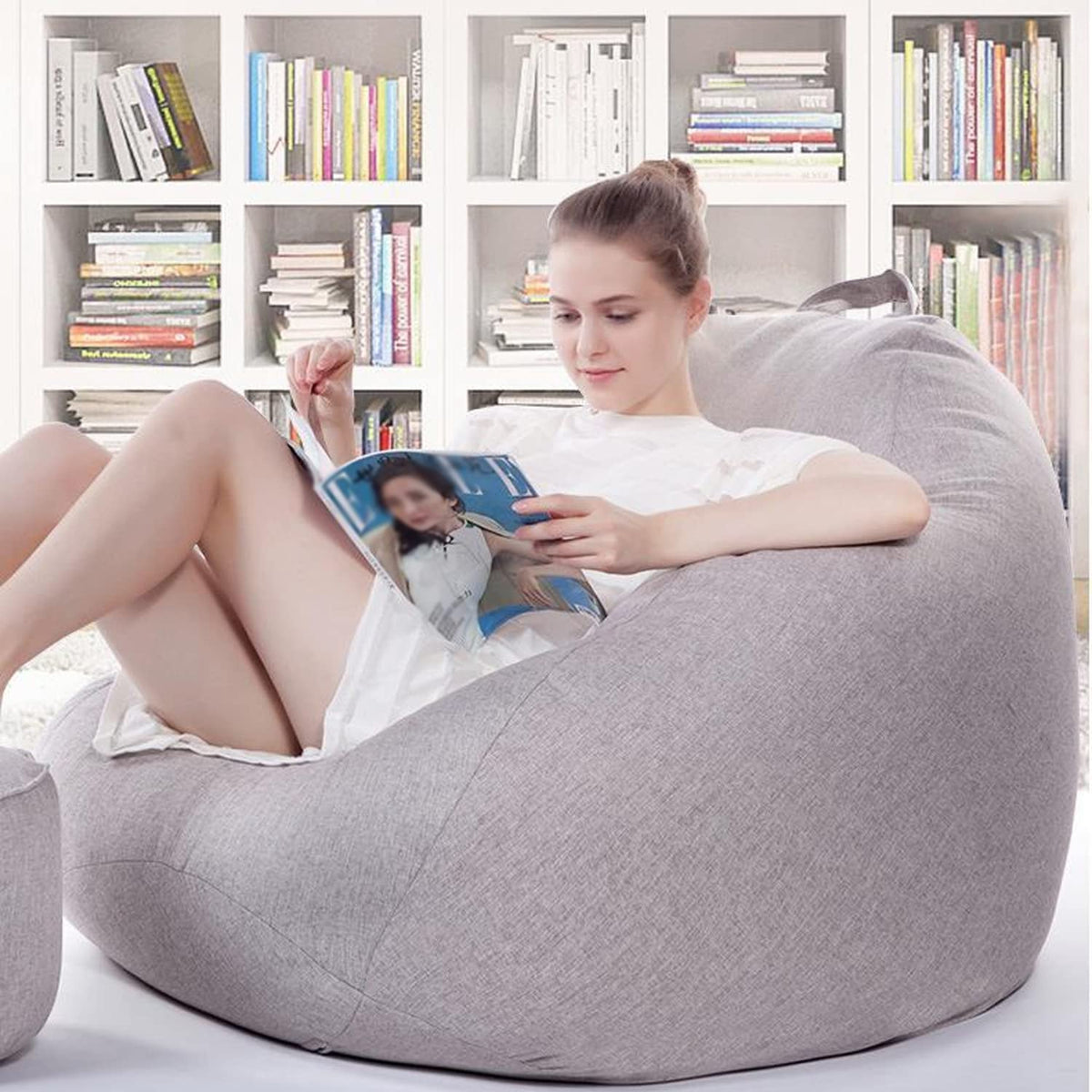 Yellow Bean Bag Chair Cover 70x80cm E364579