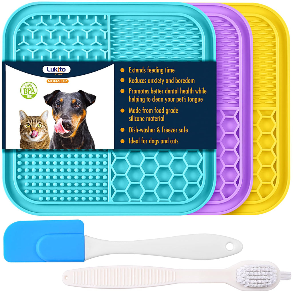 3PCS Lick Mat for Dogs and Cats with Suction Cups W2290