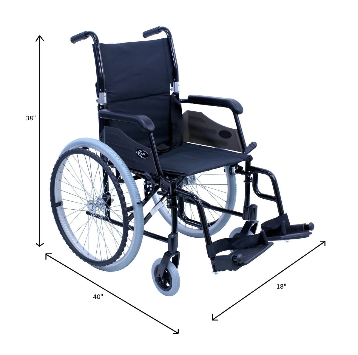 Black Ultra Lightweight Wheelchair B93394