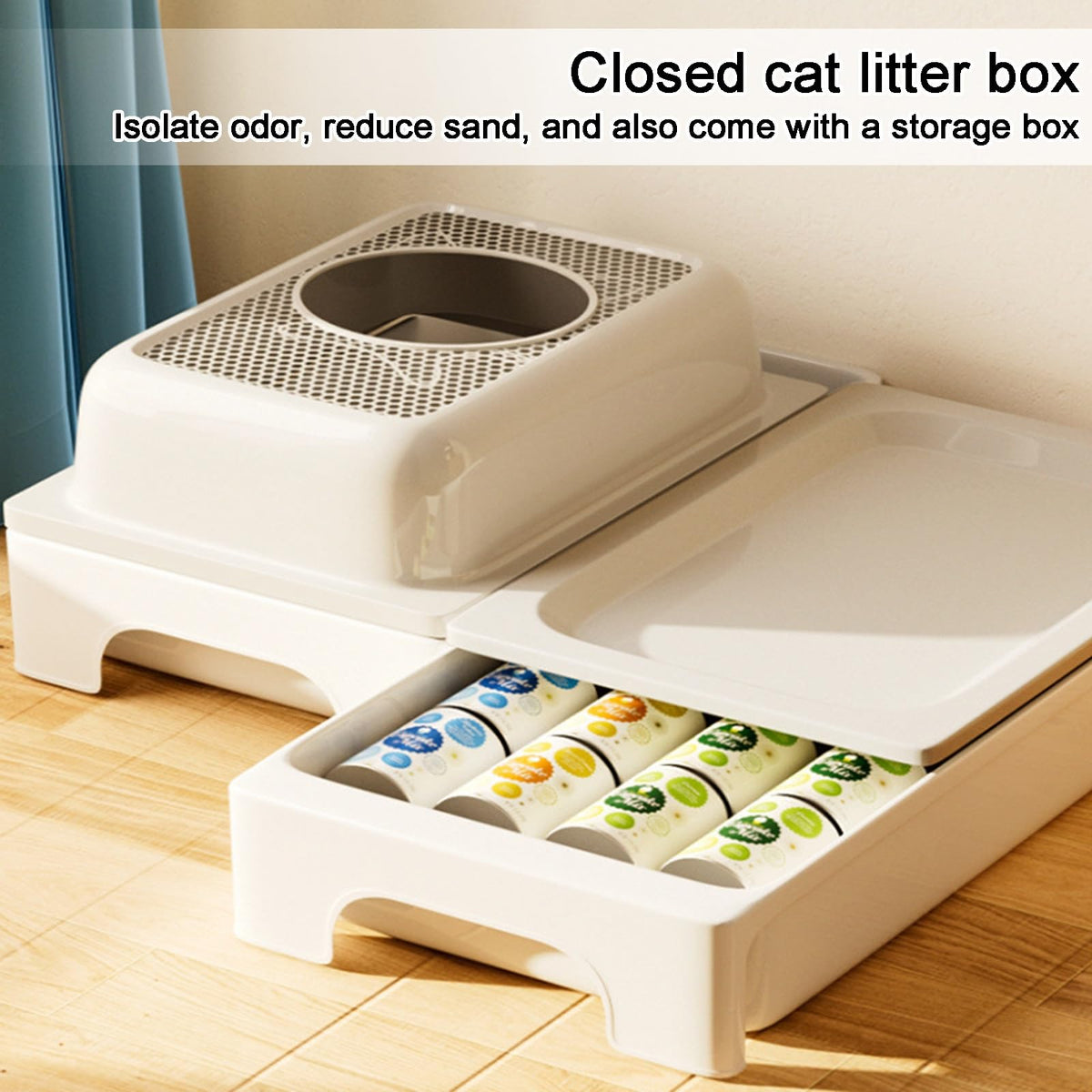 4-Tier Metal Cat Cage with Litter Box and Hammock Z2384