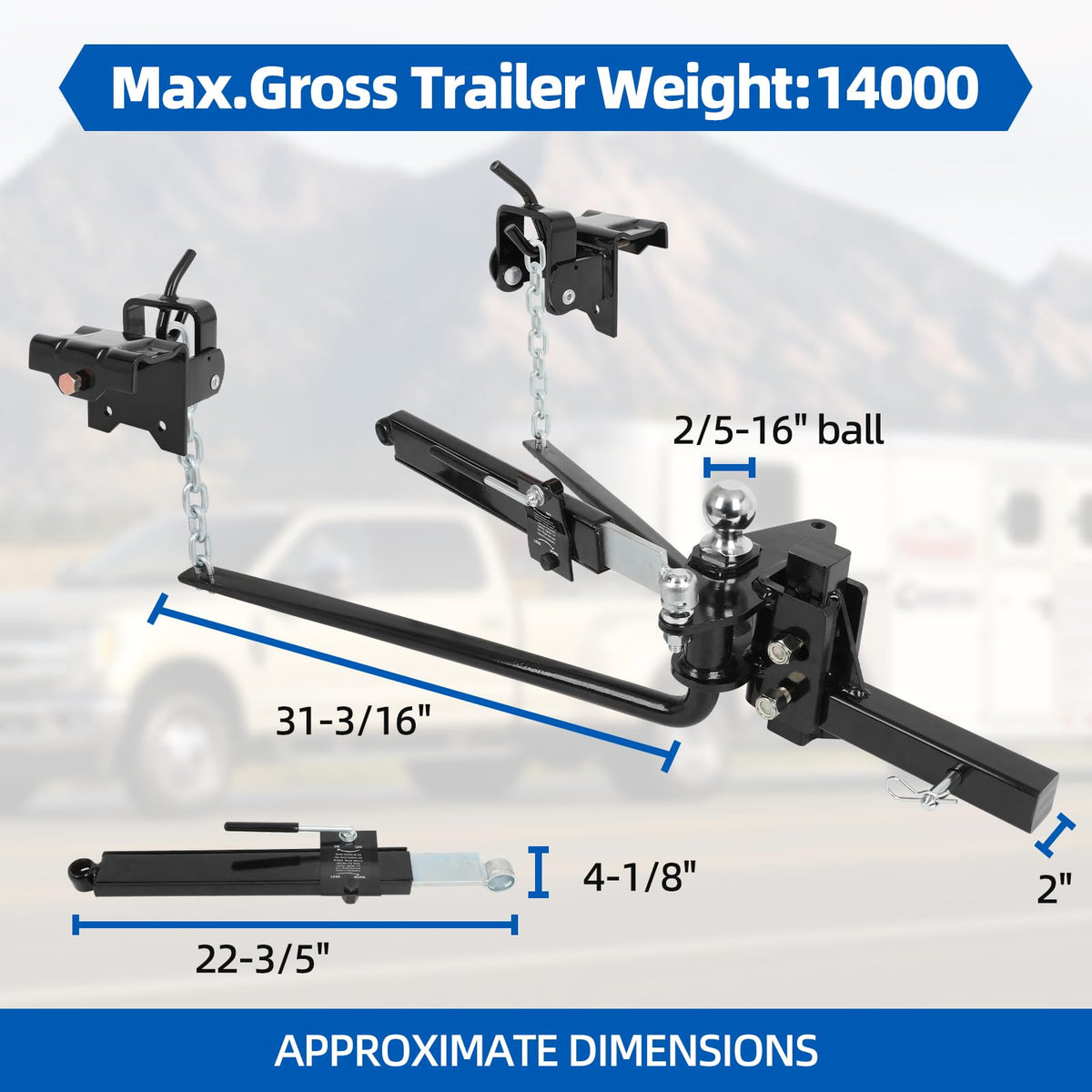 Weight Distribution Hitch with Sway Control Bar N934