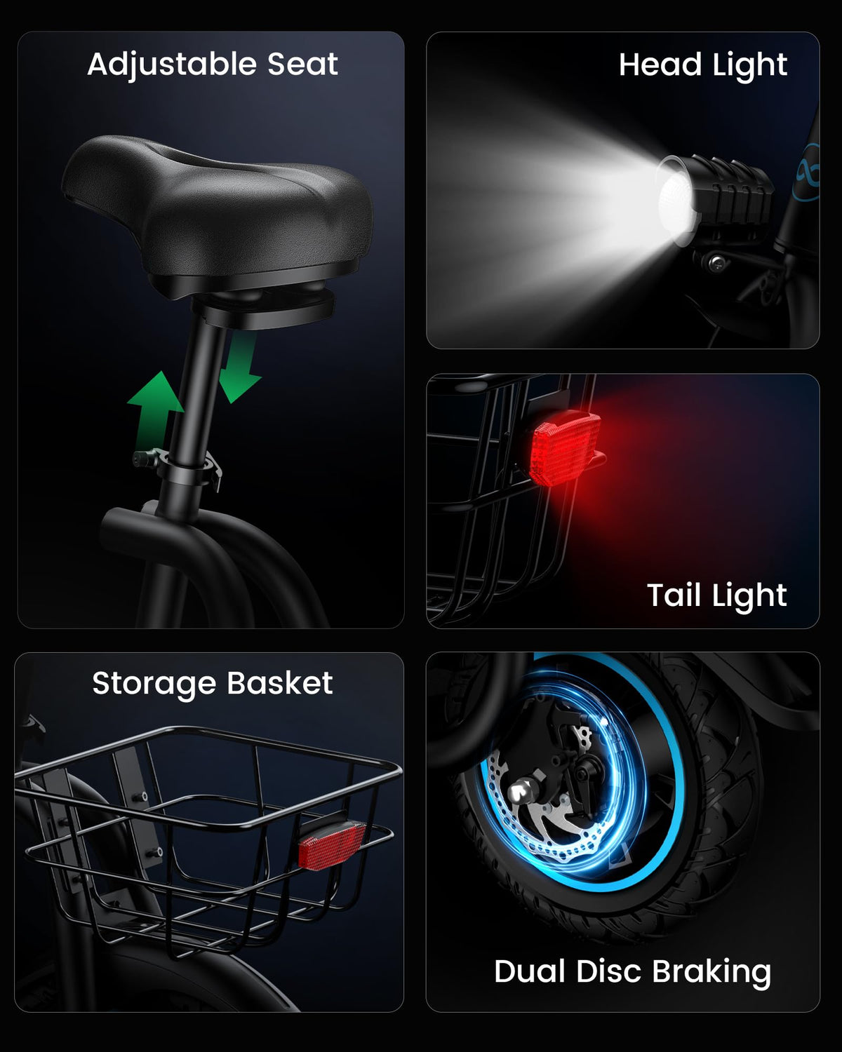 Electric Scooter with Seat & Basket O6578