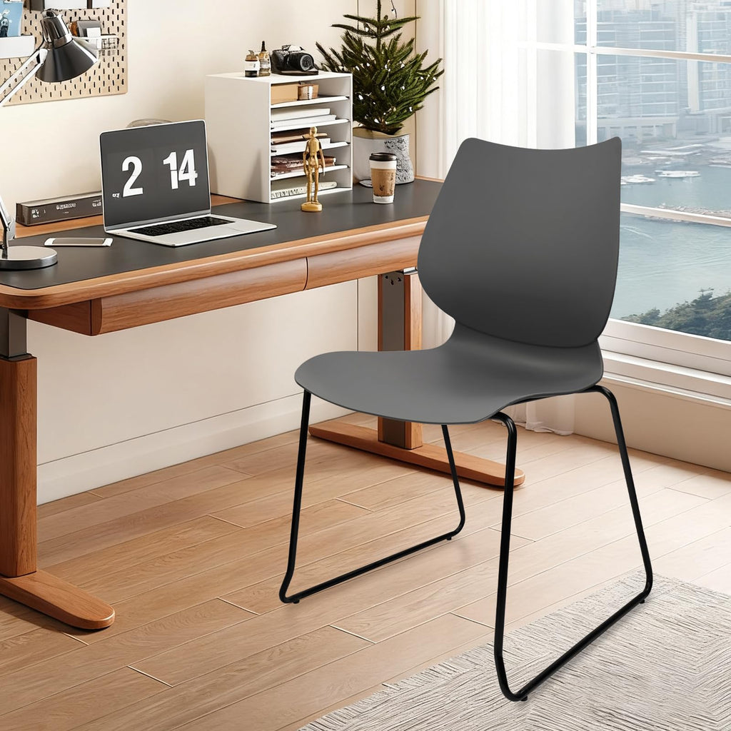 Grey Stacking Plastic Office Chairs Set of 12 C437394