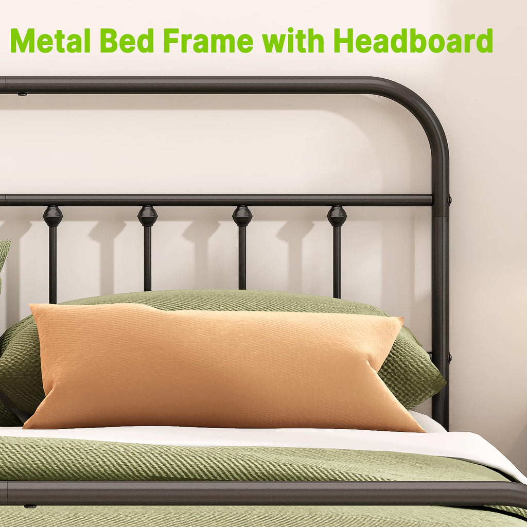 Queen Size Black Metal Bed Frame I762