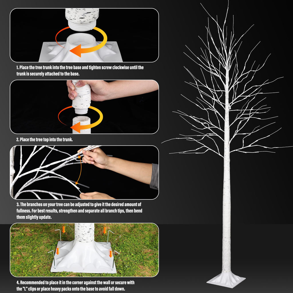 8FT 132LED Prelit Artificial Christmas Tree D39095