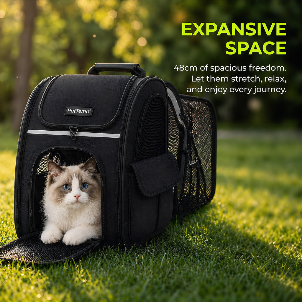 Expandable Cat Backpack Carrier with Breathable Mesh O555
