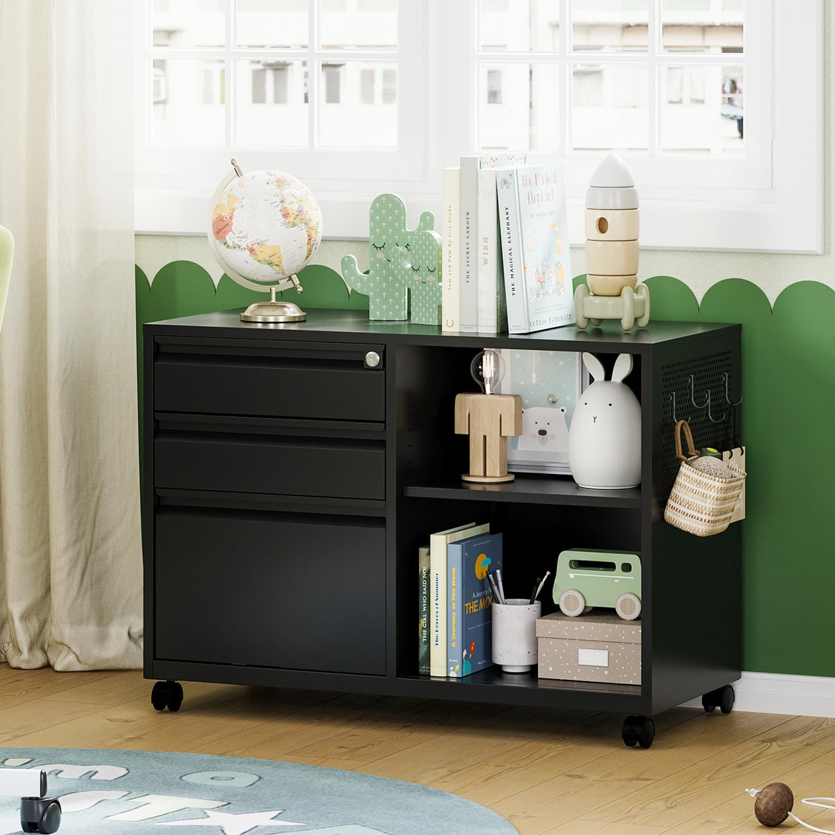 3 Drawer Metal File Cabinet with Lock U6655