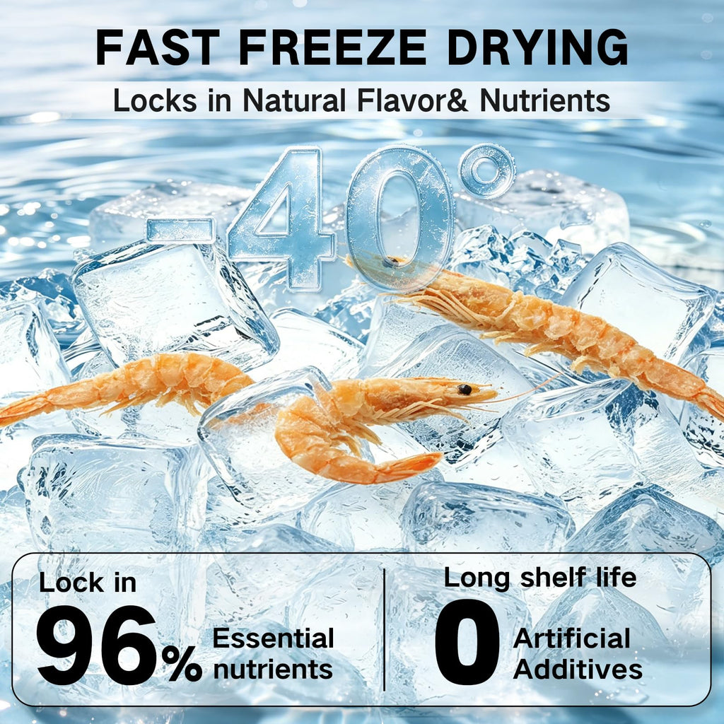 Freeze Dried Antarctic Krill Treats for Dogs & Cats, Omega-3, 4 oz X2914