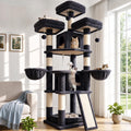 70 Inch Dark Gray Cat Tree with Scratching Post N918532