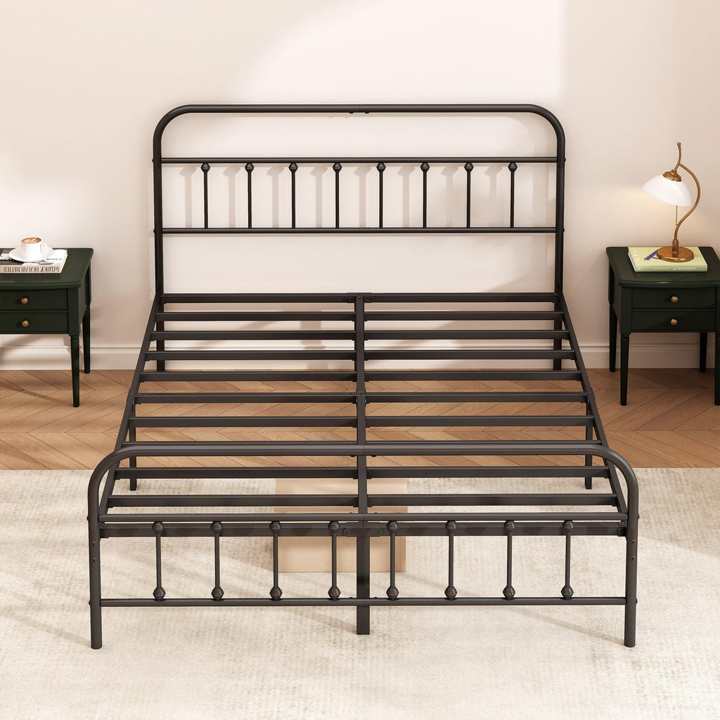 Queen Size Black Metal Bed Frame I762