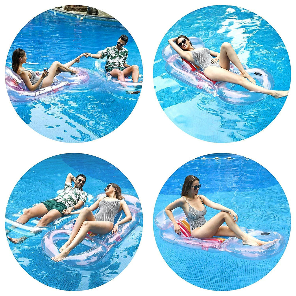 2 Pack Inflatable Pool Floats with Headrest XL K6361