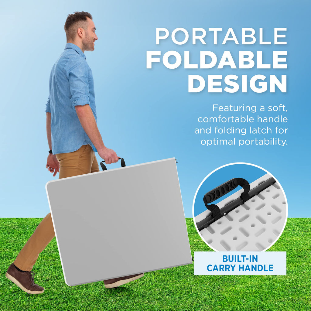 White Plastic Folding Table H7008