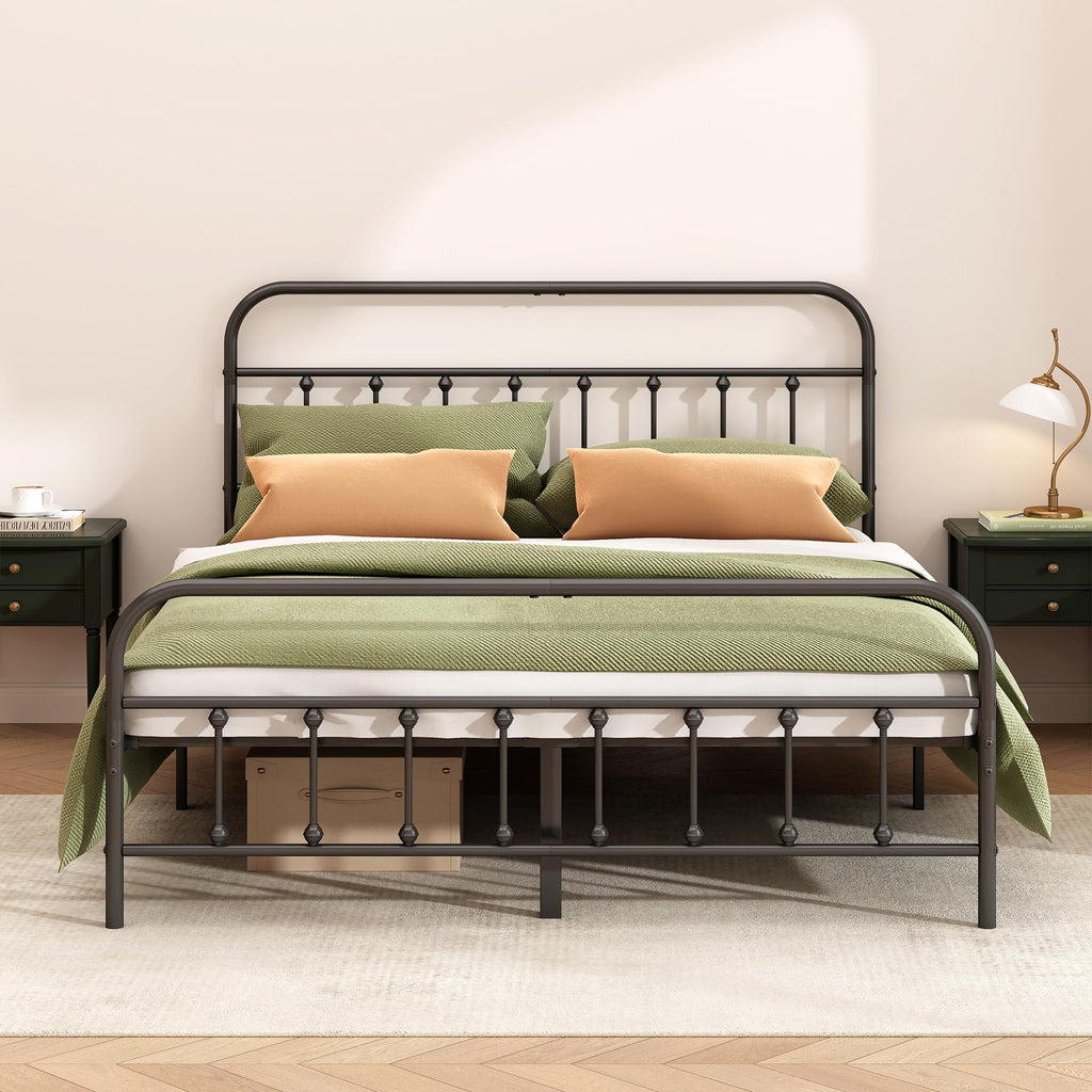 Queen Size Black Metal Bed Frame I762