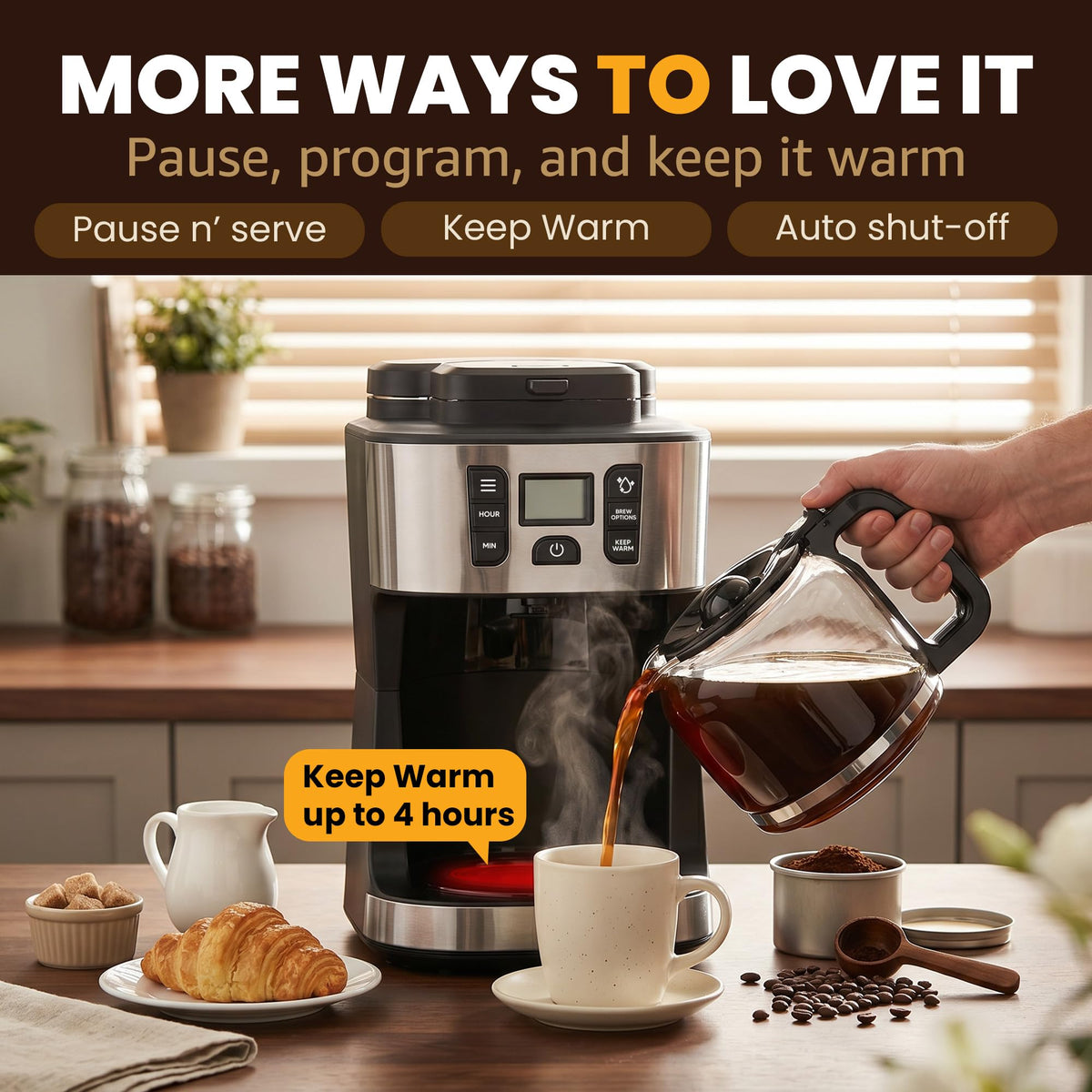 12-Cup Coffee Maker with Built-In Grinder G9251