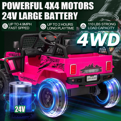 24V 2 Seater Kids Electric Car with Remote Control C4185