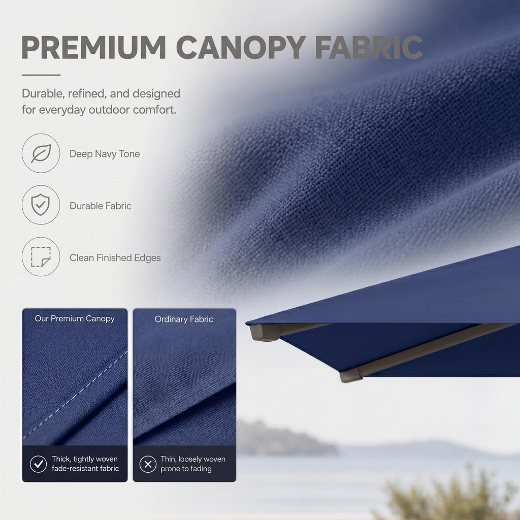 Large Square Cantilever Patio Umbrella with Aluminum Pole X886