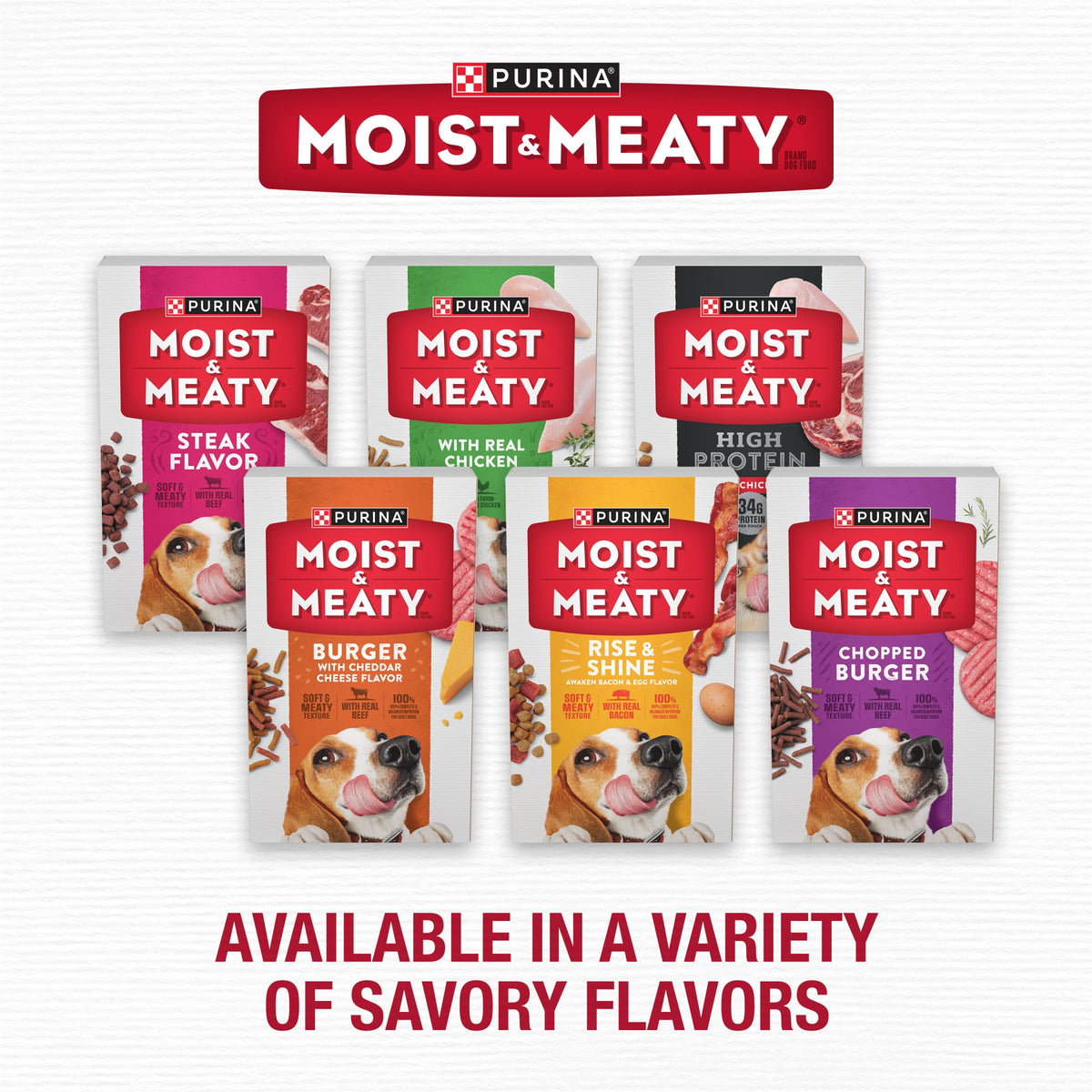 Moist & Meaty Soft Dog Food Pouches, 36 ct K964