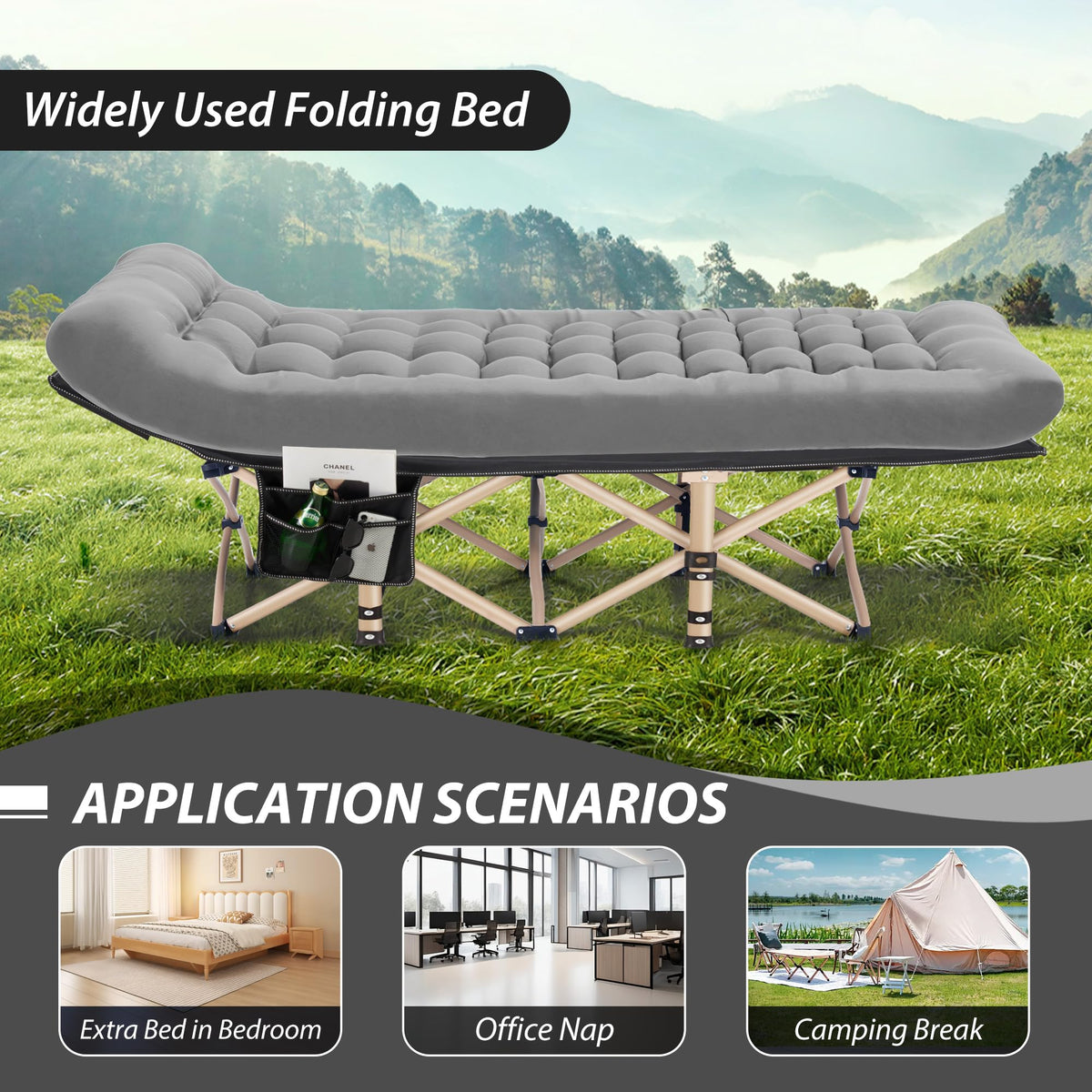 Folding Camping Cot with Mattress P974300
