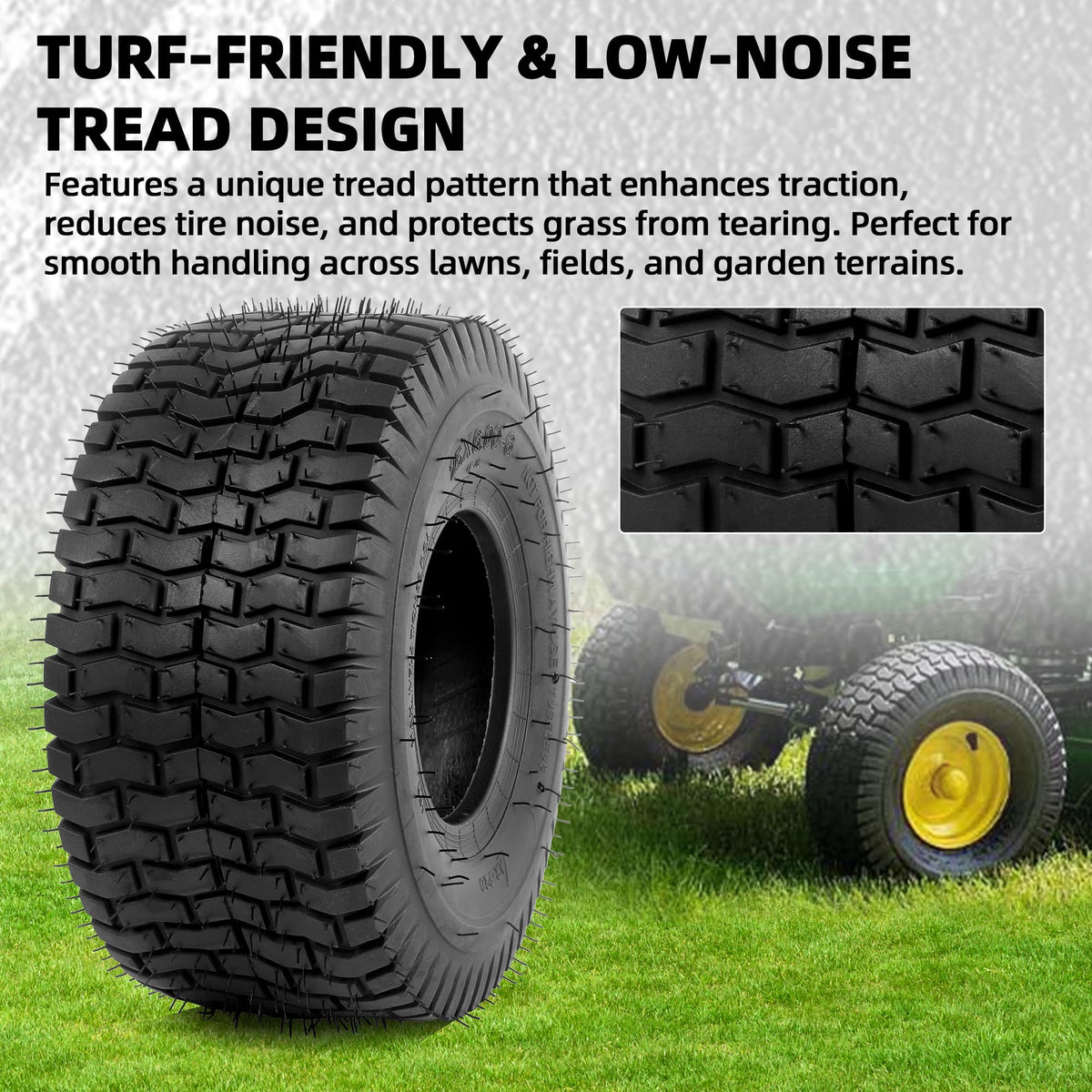 15x6.00-6 Tubeless Tire 4 Ply Turf Treads F2133