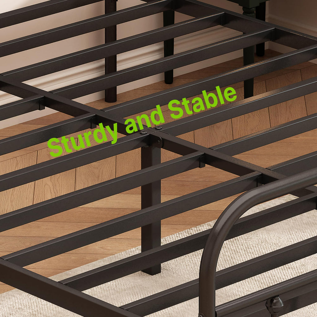 Queen Size Black Metal Bed Frame I762