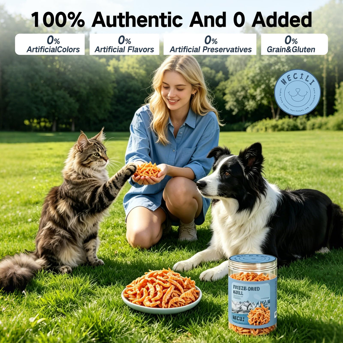 Freeze Dried Antarctic Krill Treats for Dogs & Cats, Omega-3, 4 oz X2914