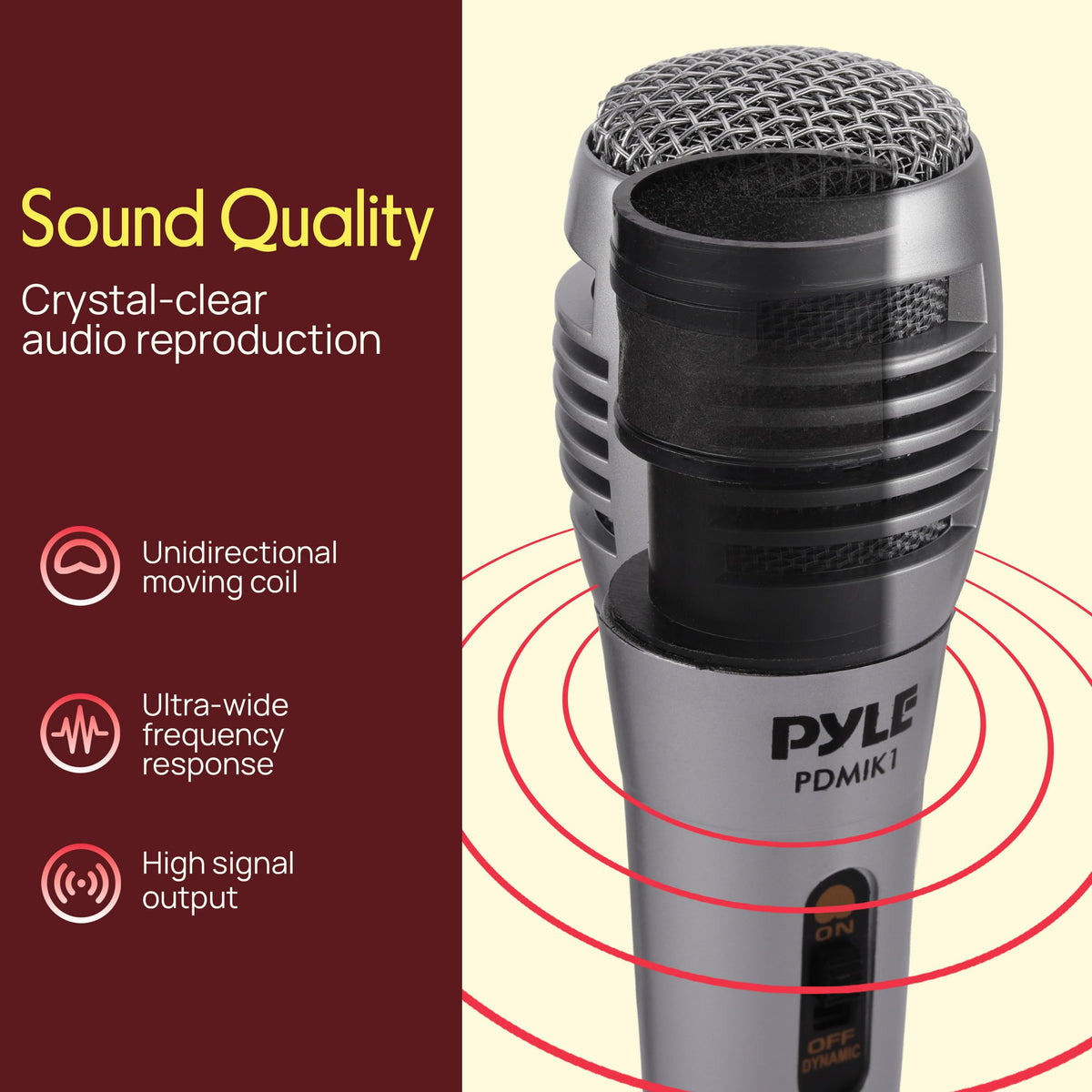 Wired Dynamic Handheld Microphone with XLR Cable Y8149