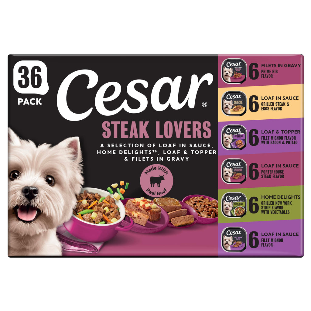 Steak Lovers Variety Pack Wet Dog Food 3.5 oz 36 Count P584907
