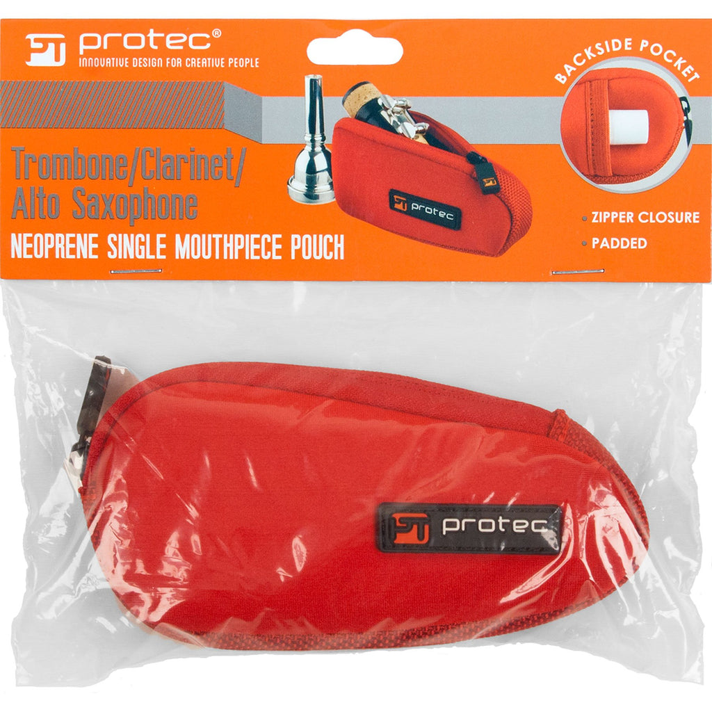 Red Neoprene Trombone/Alto Saxophone Mouthpiece Pouch N872