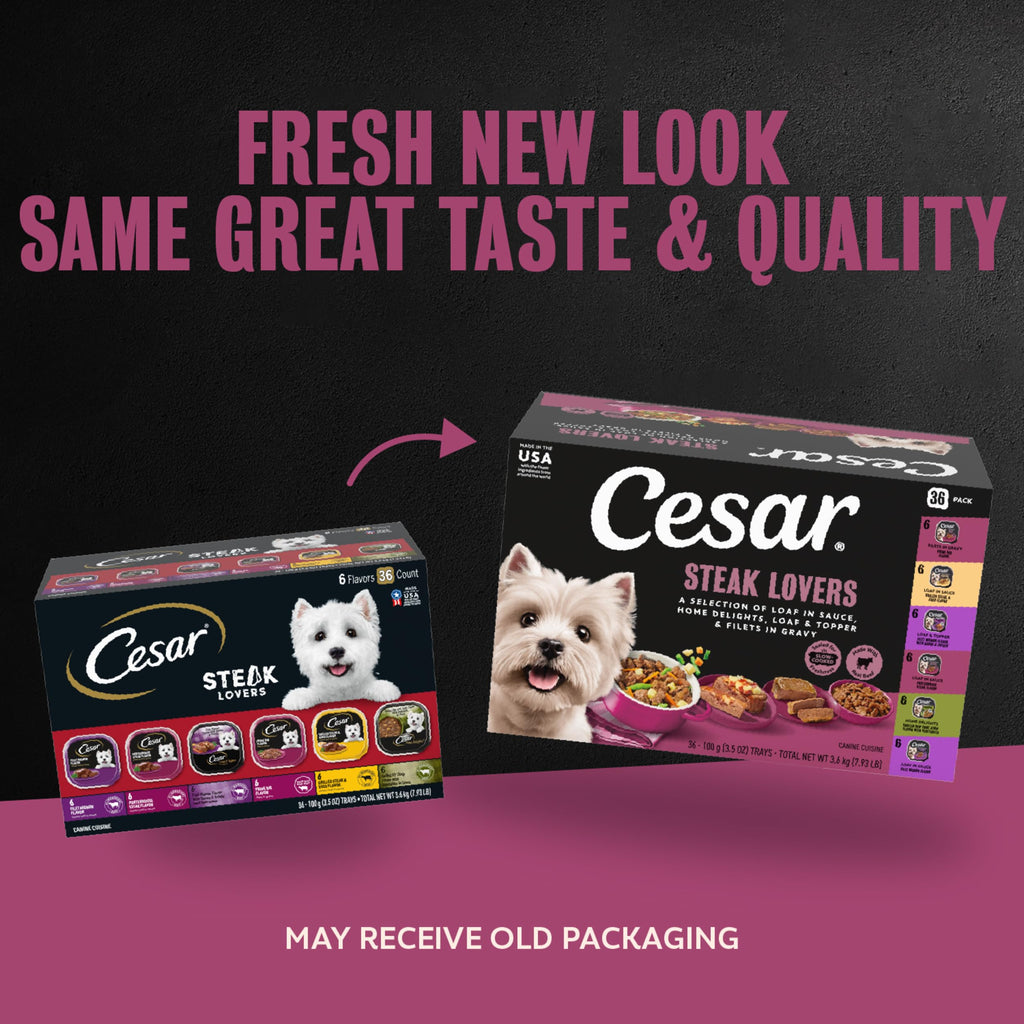 Steak Lovers Variety Pack Wet Dog Food 3.5 oz 36 Count P584907
