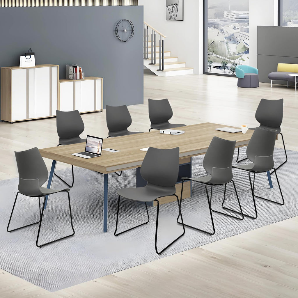 Grey Stacking Plastic Office Chairs Set of 12 C437394