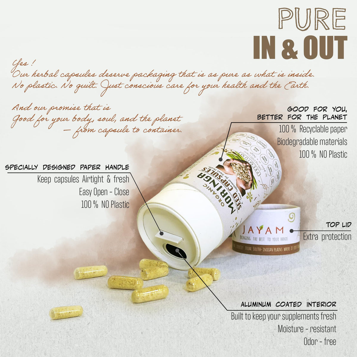 Organic Moringa Seed Capsules 120 Capsules I805