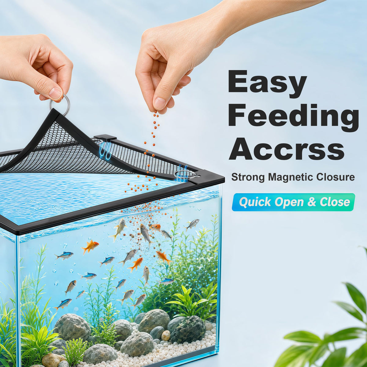 Magnetic Aquarium Lid Mesh Cover M952784