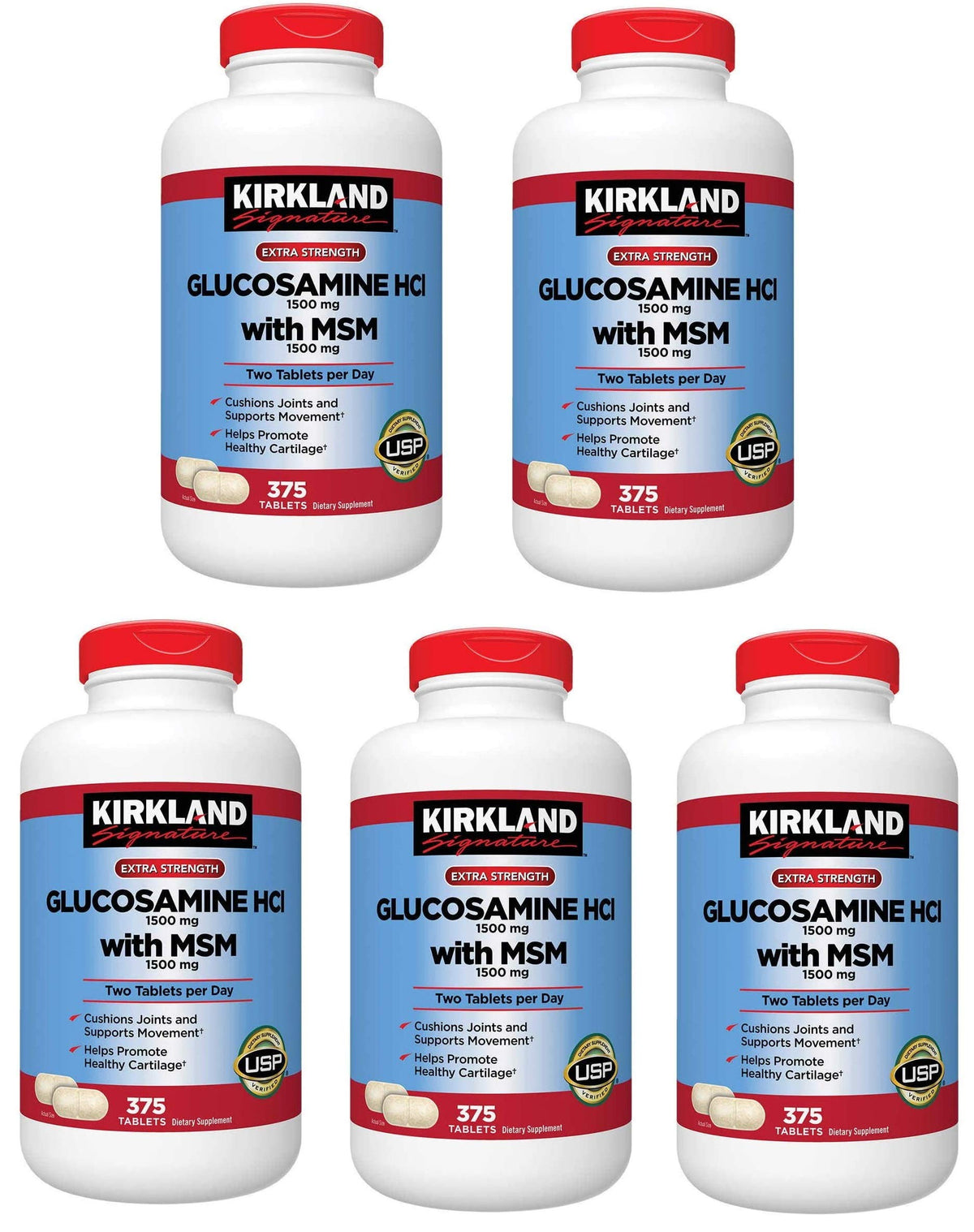 Glucosamine with MSM 375 Tablets 5 Pack R870610