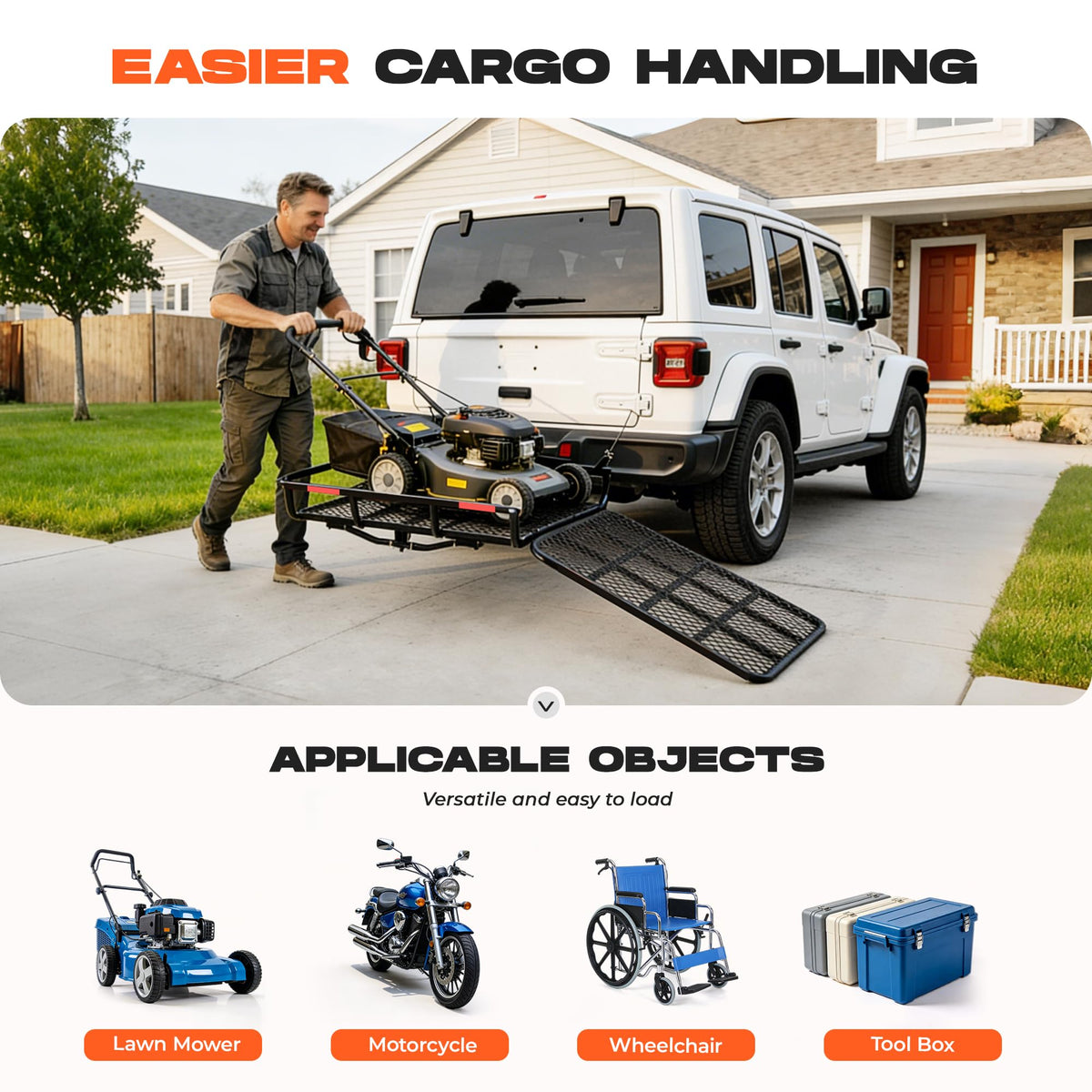 Hitch Mount Carrier with Folding Ramp B118844