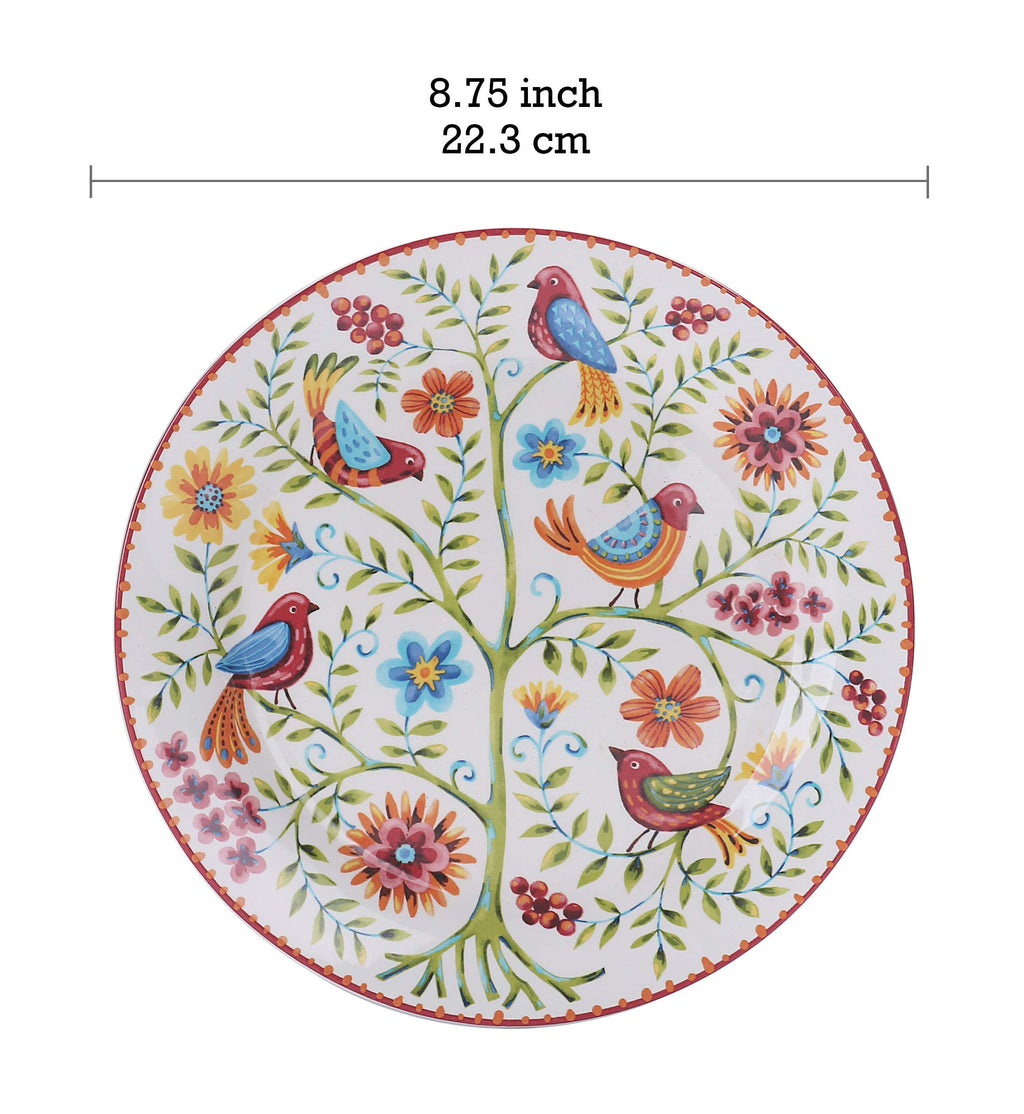 Red Ceramic 16 pcs Dinnerware Set, Service for 4 V6793