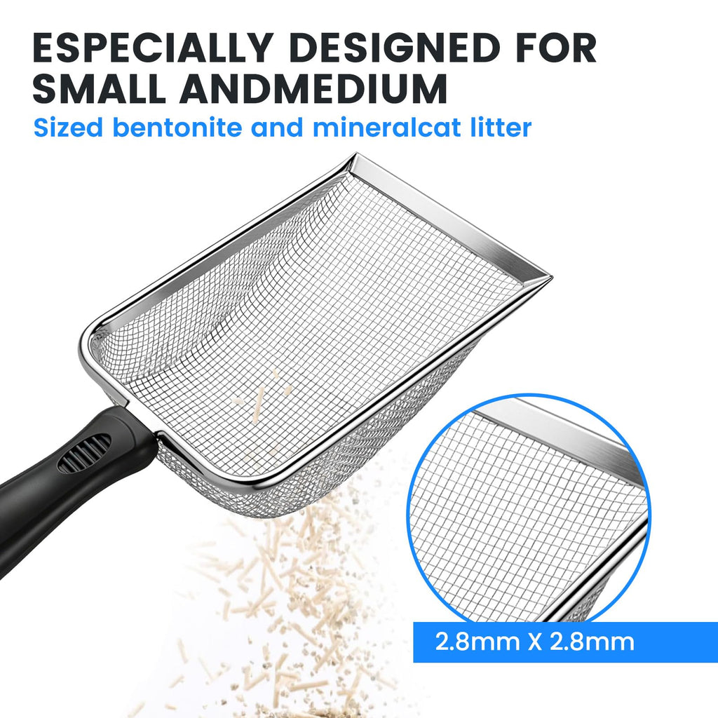 Stainless Steel Mesh Cat Litter Scoop 2.8mm Hole A195142